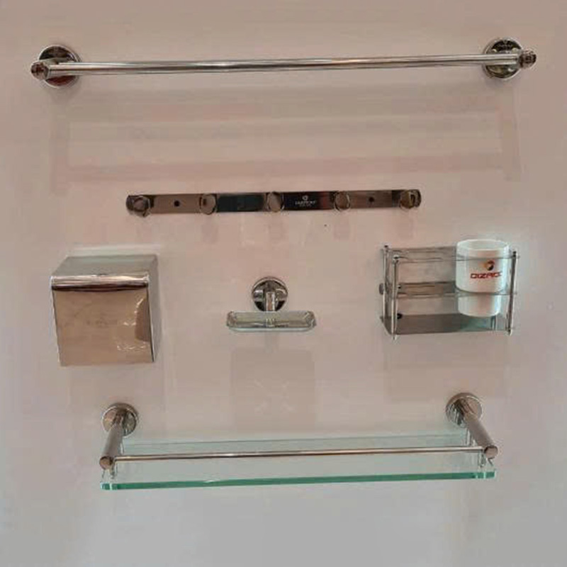 BỘ PHỤ KIỆN PHÒNG TẮM 6 MÓN DIZADO – CHÂN TRÒN DZD6T8